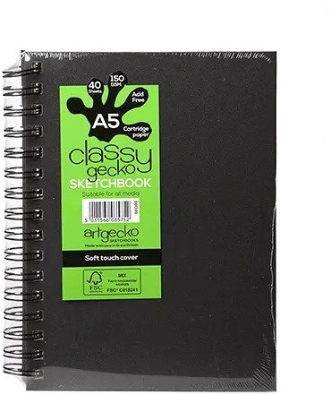Artgecko Classy Spiraal Schetsboek A5 Portret 150gr 40 vel Wit