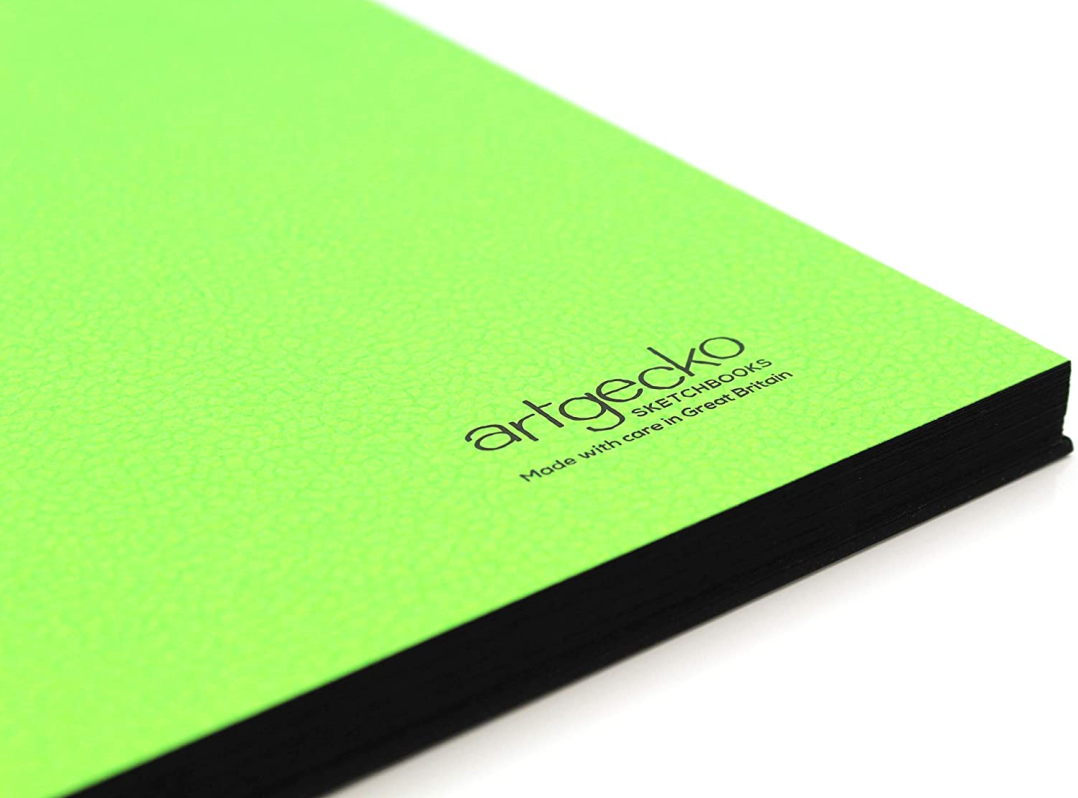 Artgecko Shady Spiral-Skizzenbuch – A4 Hochformat, 40 Blatt (je 10x 220 G/m² In 4 Farben), Spiralkgebunden, Abwischbarer Soft-Touch-Umschlag