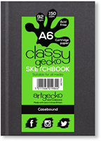 Artgecko Classy Skizzenbuch A6 Hochformat 150gr 46 Blatt Wei