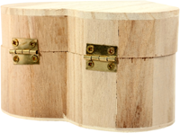 Wooden Box Heart Shape Small 10.5x6.5x9.5 cm-2