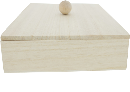 Vierkante Kist met los Deksel 18x18x5,5 cm