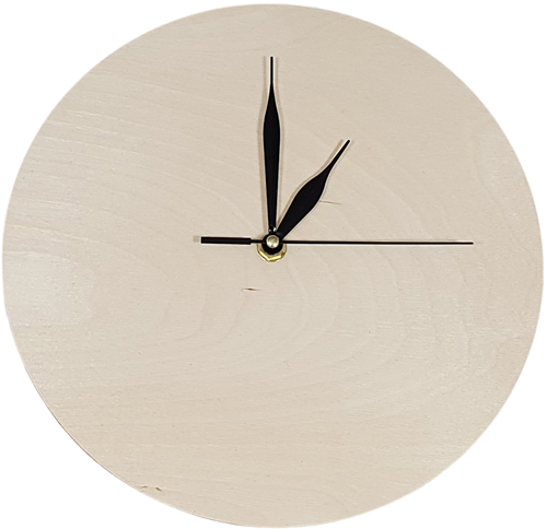 Houten Klok met Los Uurwerk 25 cm