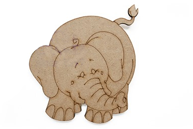 MDF Figuur Olifant 10 cm