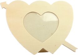 Holz-Fotorahmen Herz 17x13x0,5 cm