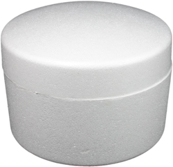 Styroporbox rund 13,5x8 cm