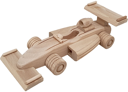 Houten Formule 1 Raceauto 27x10,7x7,5 cm