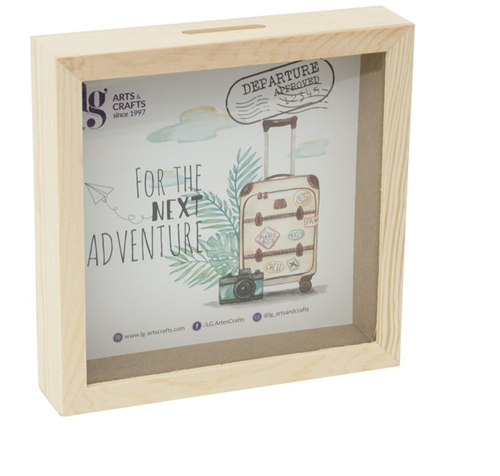 Wooden Money Box Frame 13x13x3.6 cm