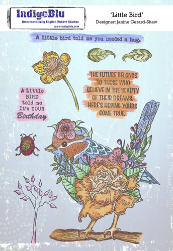 IndigoBlu Rubberen Stempel Little Birdie A5