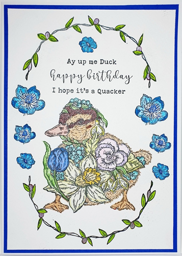 IndigoBlu Rubberen Stempel Darling Duck A5-3