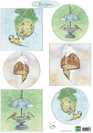 Marianne Design IT604 Knipvel Tiny's Birds Feeding A4