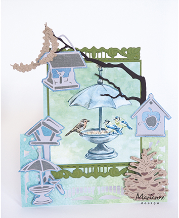 Marianne Design IT604 Knipvel Tiny's Birds Feeding A4-2