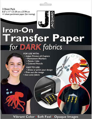 Jacquard Iron On Transfer Papier A4 Donkere Stof