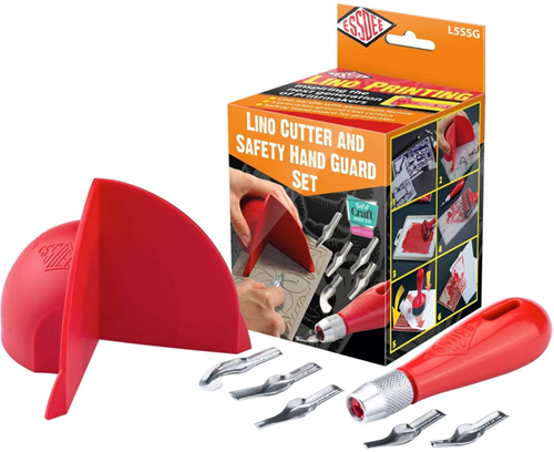 Essdee Linolschnitt-Sicherheitsschutz-Set mit 5 Ausstechern-3