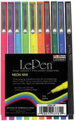 Le Pen Fineliner Set Neon 0.3mm 10 pieces