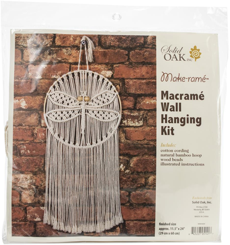 Solid Oak Macramé Kit Libel 29x60 cm