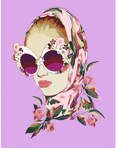 Rosa Start Schilderen op Nummer Bloemen Stijl 35x45 cm