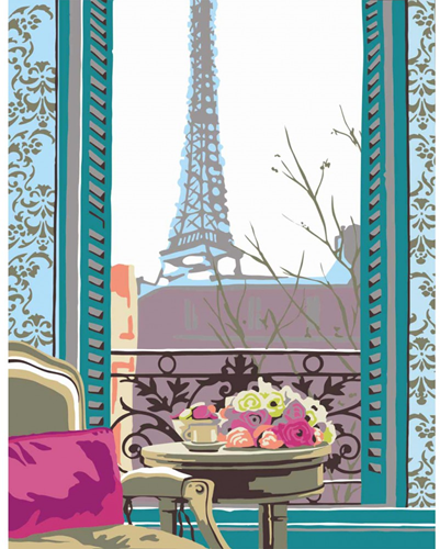 Rosa Start Paint by Number Breakfast in Paris 35x45 cm