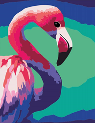Rosa Start Maler nach Zahlen Rosa Flamingo 35x45 cm