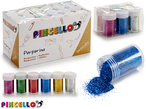 Pincello Glitter Metallic Set 6 Stück 12 gr