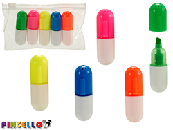 Pincello Fluor Markeerstiften Set 5 stuks