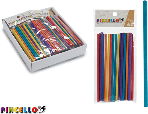 Pincello Colored Wooden Round Sticks 20 pieces