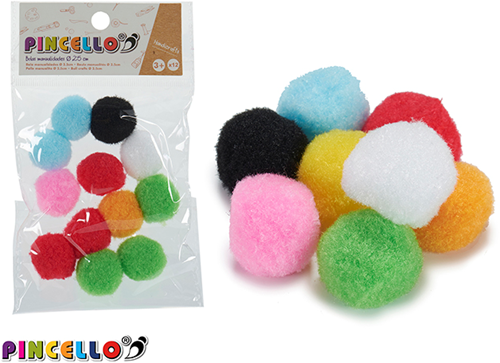 Pincello Colored Pompoms 2.5 cm