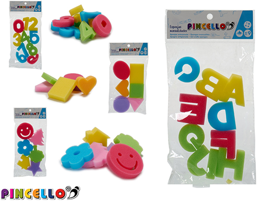 Pincello Foamstempel Set 32 stuks, assorti