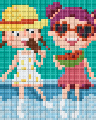 Pixelhobby Classic Twee Zomerse Meisjes 10x12 cm