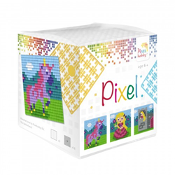 Pixelhobby Pixel cube (3 baseplates + 18 Pixel squares) - Fairy tale