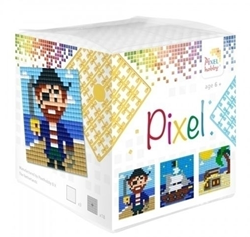 Pixelhobby Pixel cube (3 baseplates + 18 Pixel squares) - Pirate