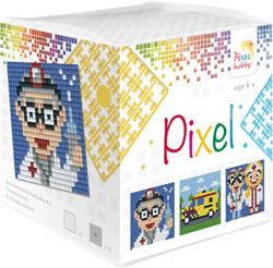 Pixelhobby Pixel cube (3 baseplates + 18 Pixel squares) - Hospital