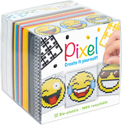 Pixelhobby Pixel cube (3 baseplates + 18 Pixel squares) - Smiley