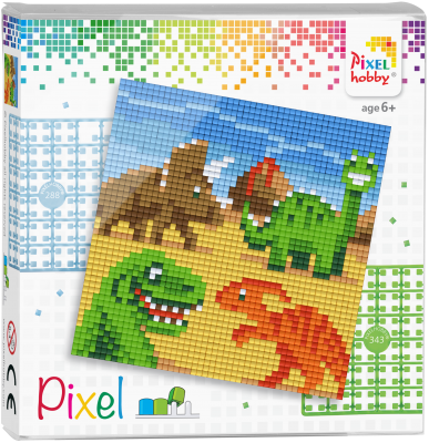 Pixelhobby Classic Dinosaurussen 12x12 cm