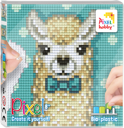 Pixelhobby Classic Witte Lama 12x12 cm