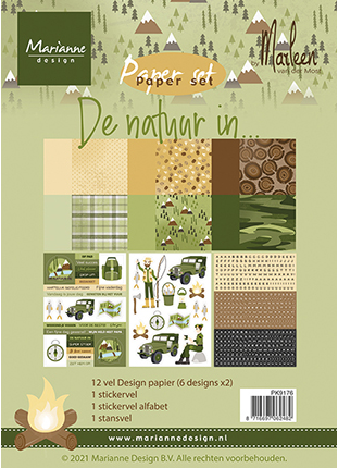 Marianne Design PK9176 Papierblok De Natuur In A5