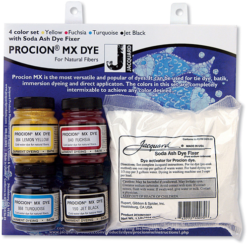 Jacquard Procion Tie Dye Set 4 Farben