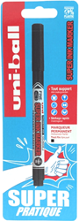 Uni-Ball Super Ink Marker Black 0.9mm Blister