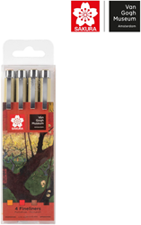 Sakura Van Gogh Museum Pigma Fineliners Set 4 stuks