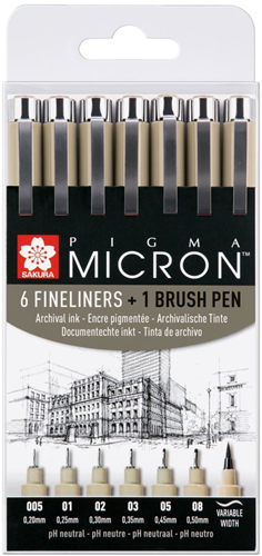 Sakura Pigma Fineliners Set 7-teilig