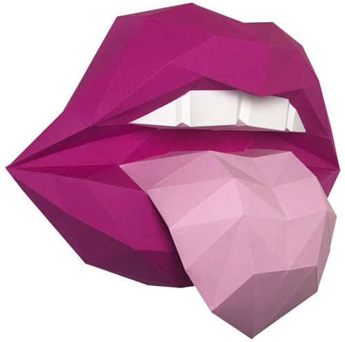 Wizardi 3D Papercraft Lippen 36x50x15 cm-2