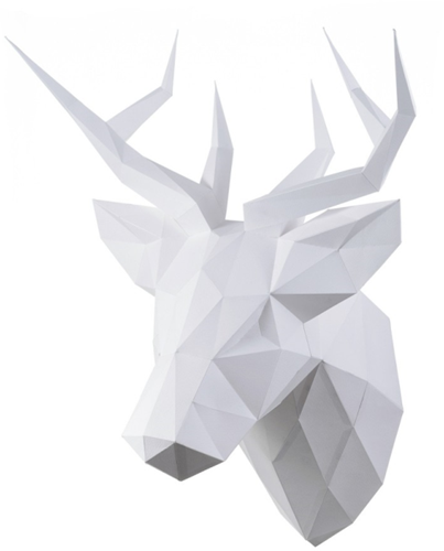 Wizardi 3D Papercraft 55x40x30 cm Hert Wit