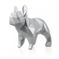 Wizardi 3D Papercraft 35x25x25 cm Bulldog White