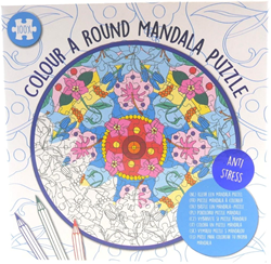 Wins Mini Mandala Puzzel Kleuren Rond Blauw 18 x 18 cm