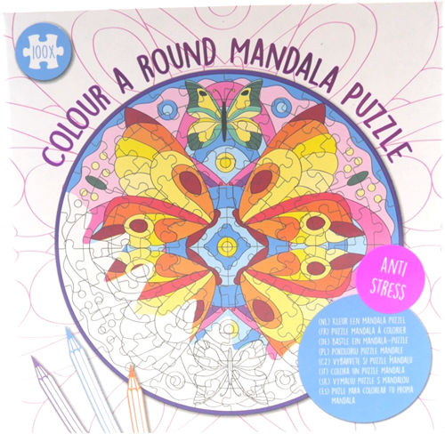 Wins Mini Mandala Puzzel Kleuren Rond Roze