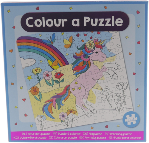 Wins Mini Puzzel Kleuren Unicorn