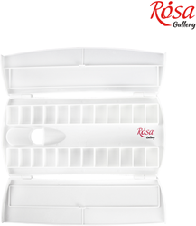Rosa Gallery Plastic Empty Watercolor Paint Box 24 Compartments