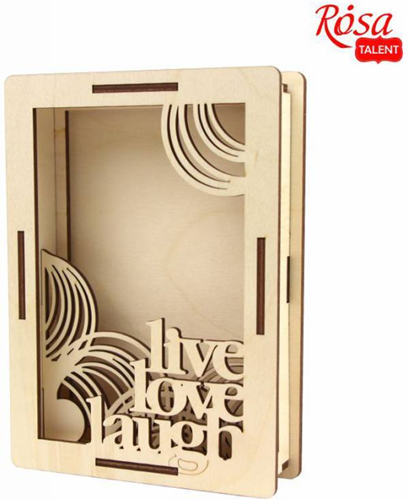 Rosa Triplex 3D-Fotorahmen Liebe 18x13 cm