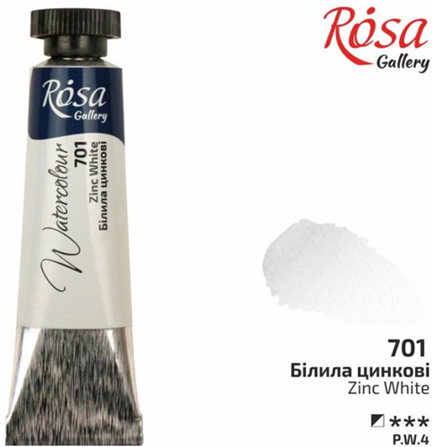 Rosa Gallery Aquarelverf Tube 10 ml Zink Wit