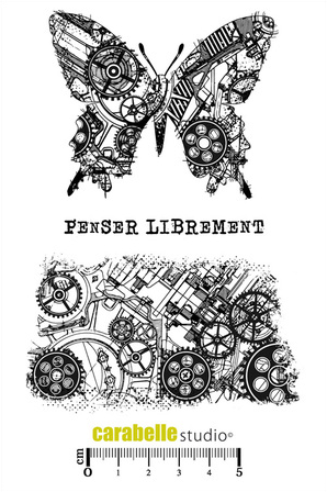 Stempel Vlinder Steampunk