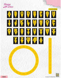 Nellie Snellen Cutting Dies Alphabet with Basics 13x19 mm